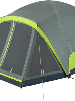 Coleman Skydome Camping Tent with Screened Porch & 5-Minute Setup, Weatherproof 4/6/8 Person Tent with Rainfly & Carry Bag, Made of PFAS-Free Materials